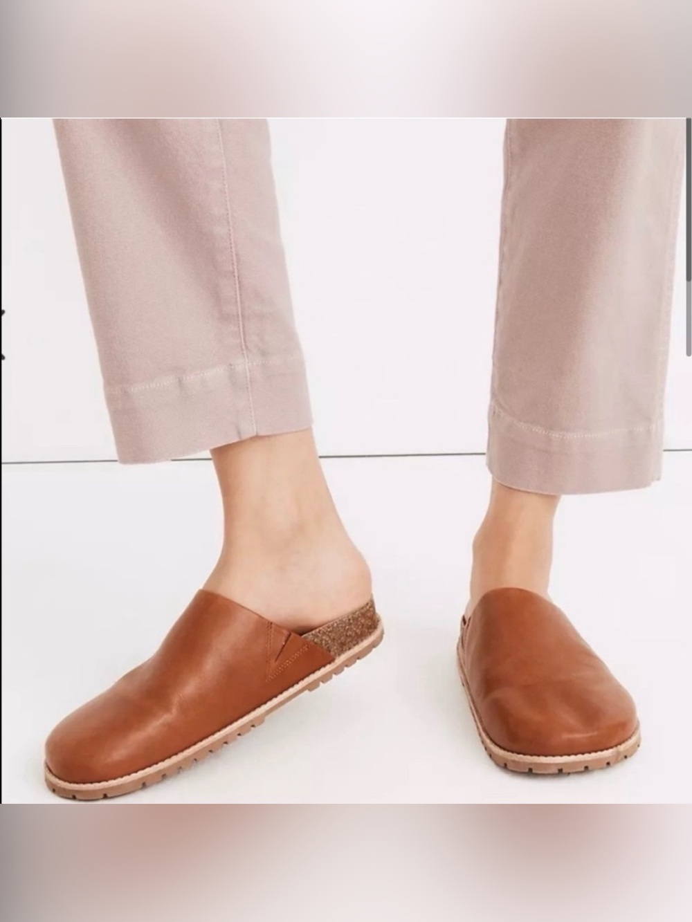 Madewell The Layne Clog Mule in Leather